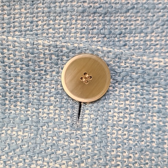 🔥Talbots Blazer Blue Tweed Jacket Women Size 10 NWT linen cotton blend - Picture 14 of 17